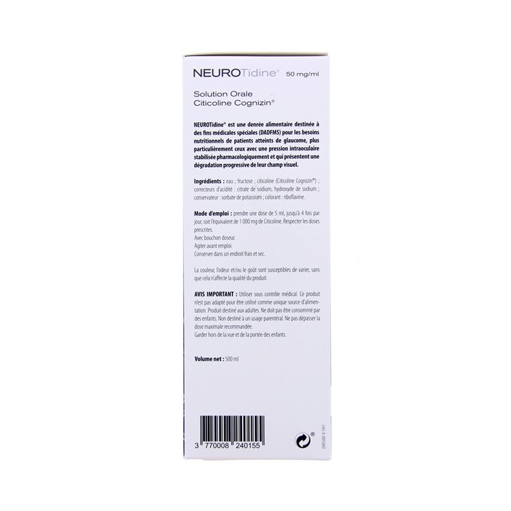 Neurotidine 500ml - Densmore - Pharmacie en ligne IllicoPharma