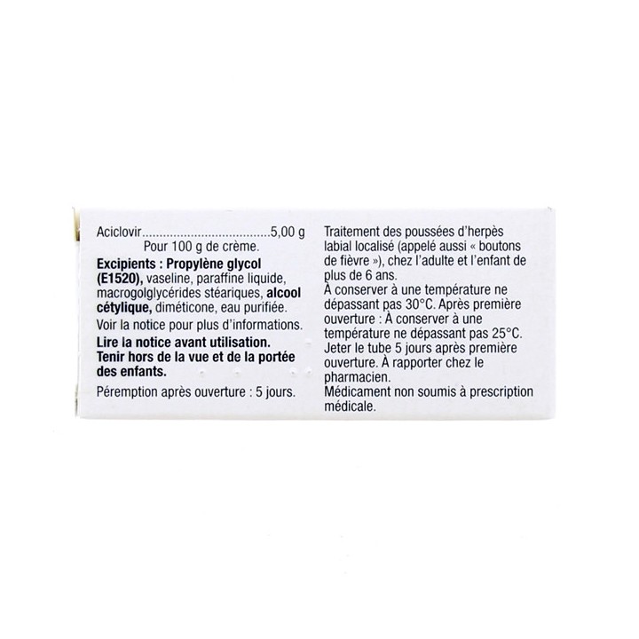 Aciclovir Teva 5% Crème 2g, Herpès, verrues, cors, e-Pharmacie IllicoPharma
