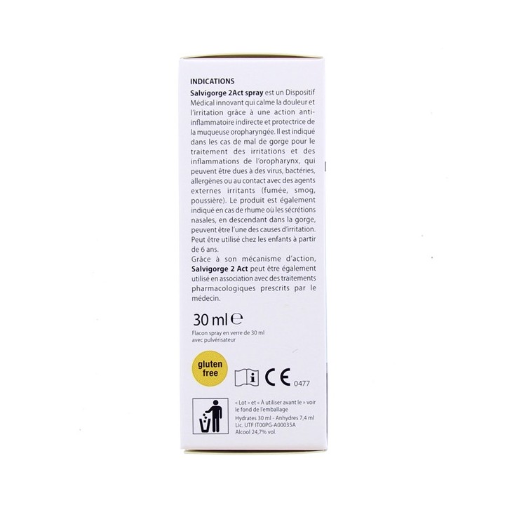 Salvigorge 2Act Spray buccal 30ml - Aboca - IllicoPharma