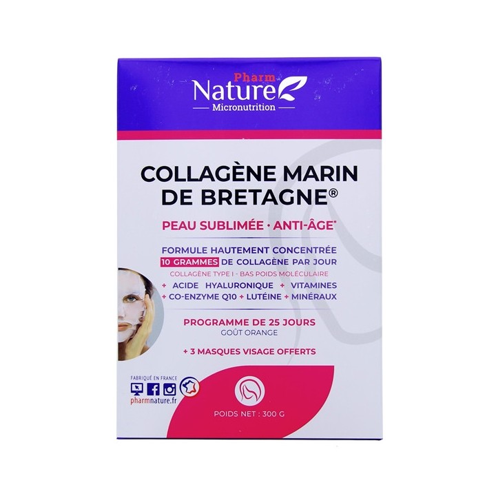 Collagène Marin de Bretagne – Peau sublimée & Anti-âge - 300 G - Pharm Nature - En vente chez Illicopharma