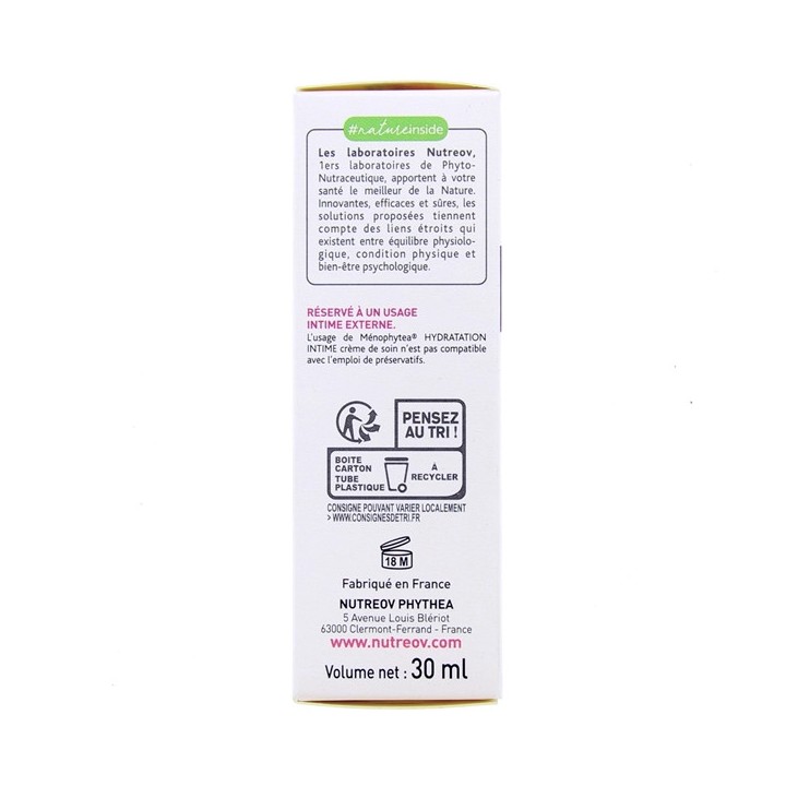 Menophytea Hydratation intime Crème de soin - Tube de 30ml - Nutreov - Pharmacie IllicoPharma
