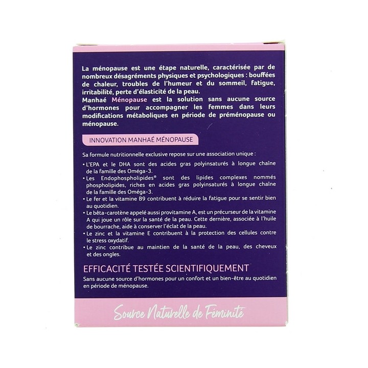 Manhae Nutrisanté - 30 capsules - Nutreov - Troubles féminins et masculins - Pharmacie en ligne IllicoPharma