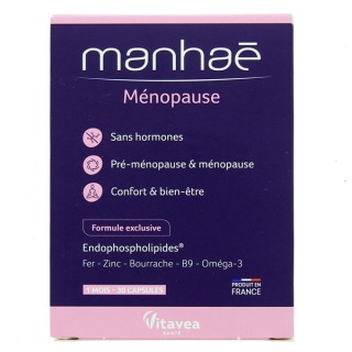 Manhae Nutrisanté - 30 capsules - Nutreov - Troubles féminins et masculins - Pharmacie en ligne IllicoPharma