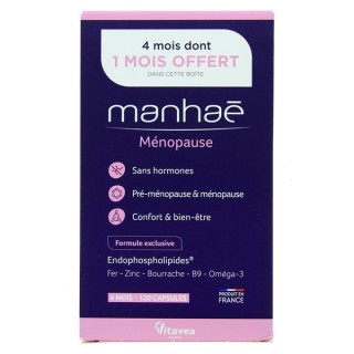 Manhae Ménopause - 120 capsules - Vitavea - Troubles féminins et masculins - IllicoPharma