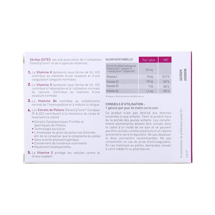 Sérélys Osteo - 30 gélules - IllicoPharma