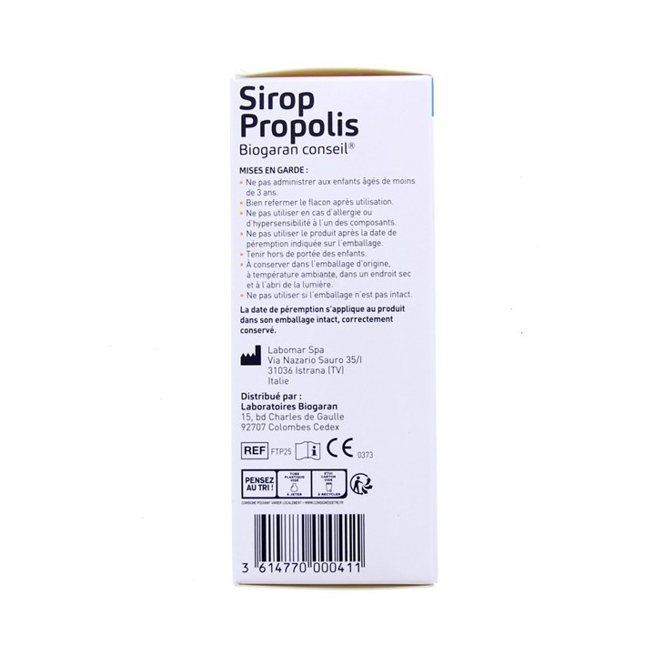 Sirop Propolis - flacon de 150ml - Biogaran - IllicoPharma