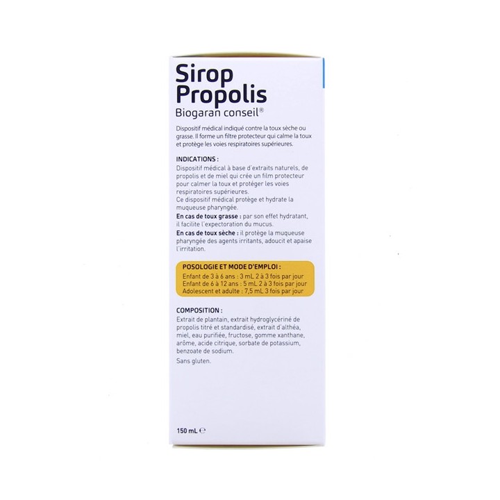 Sirop Propolis - flacon de 150ml - Biogaran - IllicoPharma