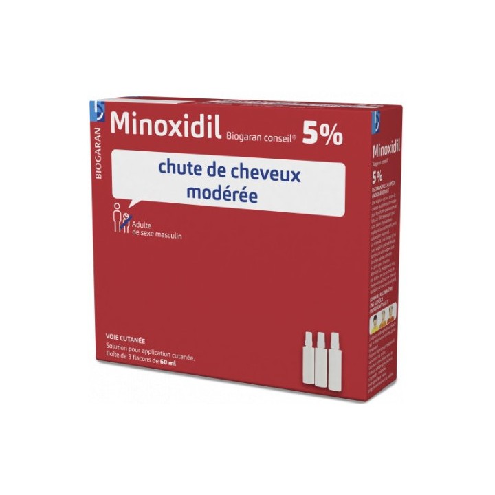 Minoxidil Biogaran Conseil 5% - Pharmacie sur internet IllicoPharma