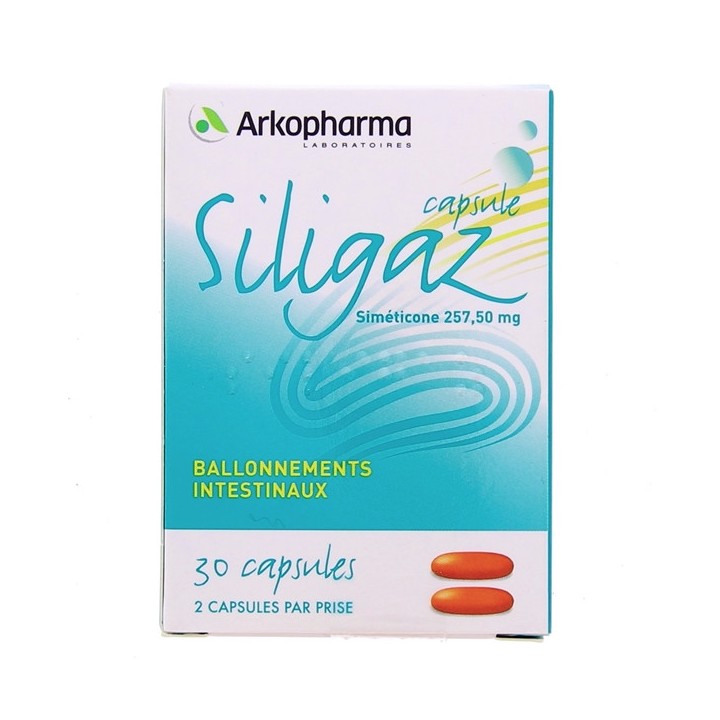Siligaz - 30 capsules - Arkopharma - Médicament Ballonnements - IllicoPharma