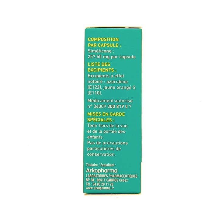 Siligaz - 30 capsules - Arkopharma - Médicament Ballonnements - IllicoPharma