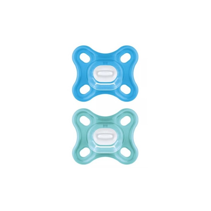 Comfort 2 Sucettes silicone - 0-2 mois - Bleu - MAM - IllicoPharma