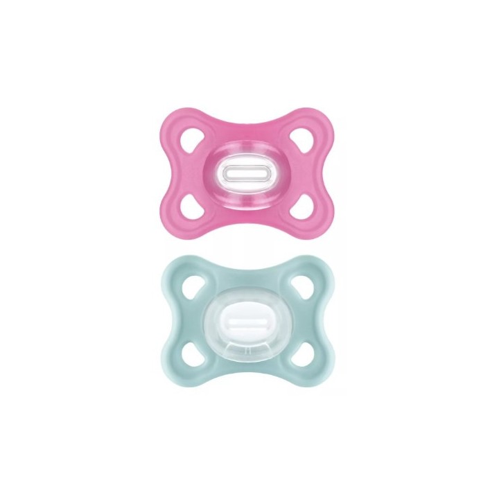 Comfort 2 Sucettes silicone - 2-6 mois - Rose & Mint - MAM - IllicoPharma
