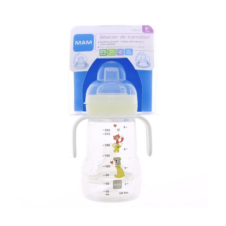 Biberon de transition Ivoire - 220ml - MAM - IllicoPharma
