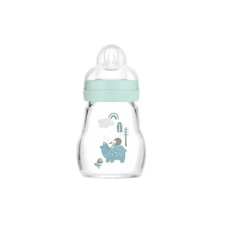 Biberon verre - Débit 1 - Forêt Bleu - 170ml - MAM