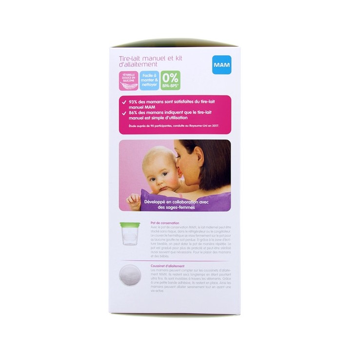 Tire-lait manuel et kit d'allaitement - MAM - IllicoPharma