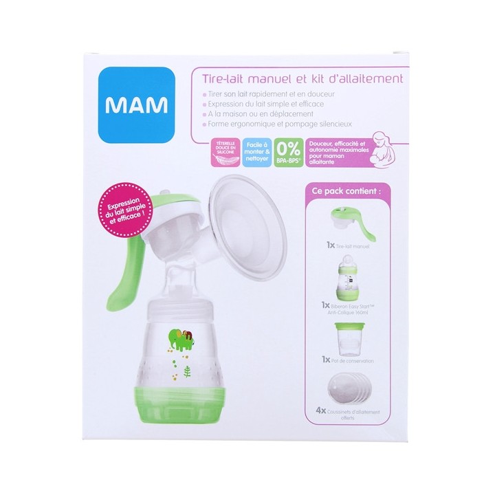 Tire-lait manuel et kit d'allaitement - MAM - IllicoPharma