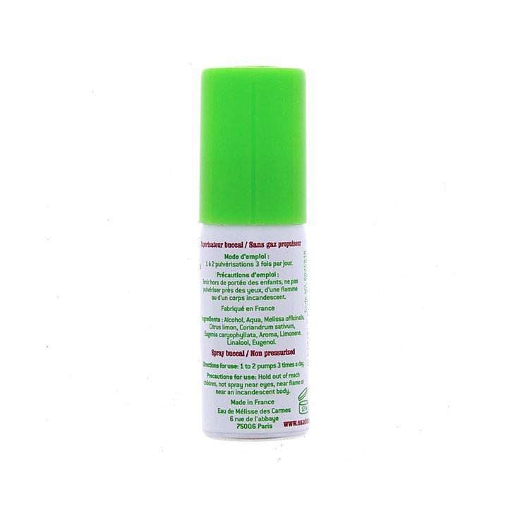 Eau de Mélisse des Carmes Boyer - Spray buccal - 15ml - IllicoPharma