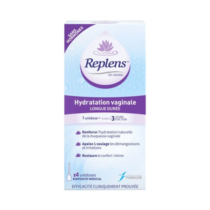 Replens Gel vaginal - 4 unidoses - Irritations - e-pharmacie IllicoPharma