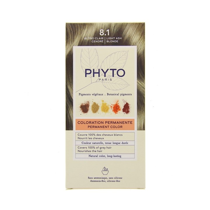Phytocolor N°8.1 Blond Clair Cendré Coloration Permanente - Phyto - IllicoPharma
