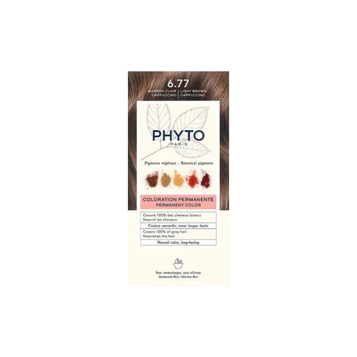 Phytocolor N°6.77 Marron clair cappuccino Kit coloration permanente - Phyto - IllicoPharma