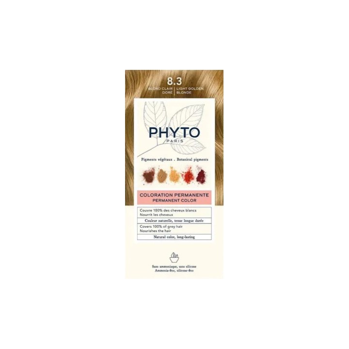 Phytocolor N°8.3 Blond Clair Doré Kit coloration permanente - Phyto - IllicoPharma