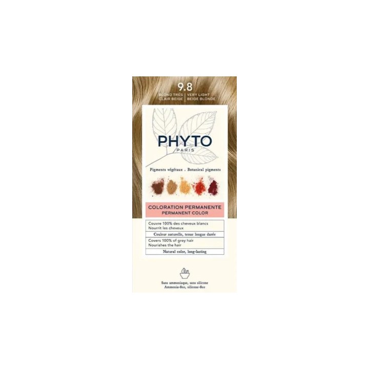 Phytocolor N°9.8 Blond Très Clair Beige Kit coloration permanente - Phyto - IllicoPharma