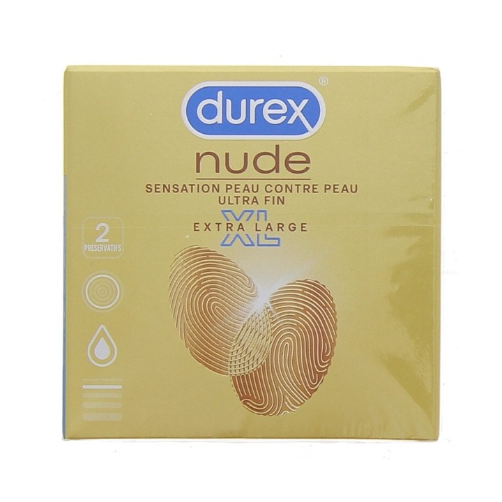 Nude XL Extra Large - 2 préservatifs - Durex - IllicoPharma