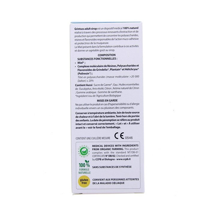 Grintuss sirop adulte 128g - Aboca - IllicoPharma