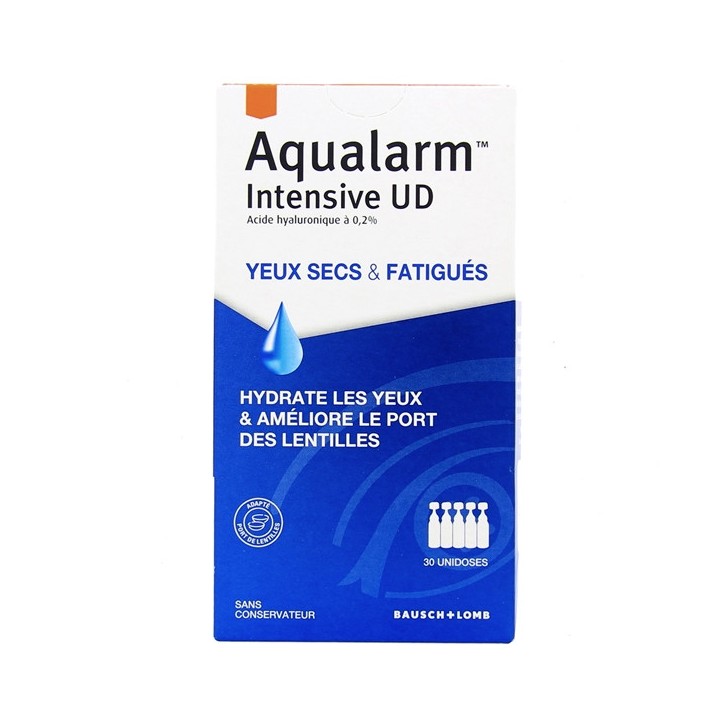 Aqualarm Intensive UD - 30 unidoses - Bausch & Lomb - Pharmacie en ligne IllicoPharma