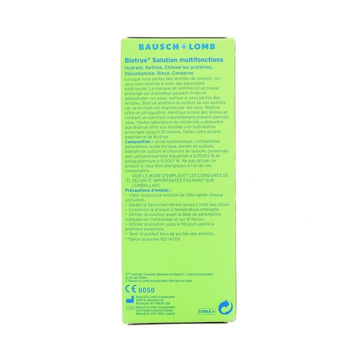 Biotrue solution multifonctions lentilles 300ml - Bausch & Lomb - Pharmacie en ligne IllicoPharma