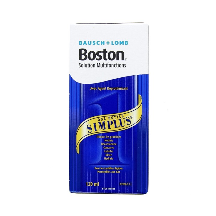 Boston Simplus solution multifonctions lentilles 120ml - Lentilles - IllicoPharma