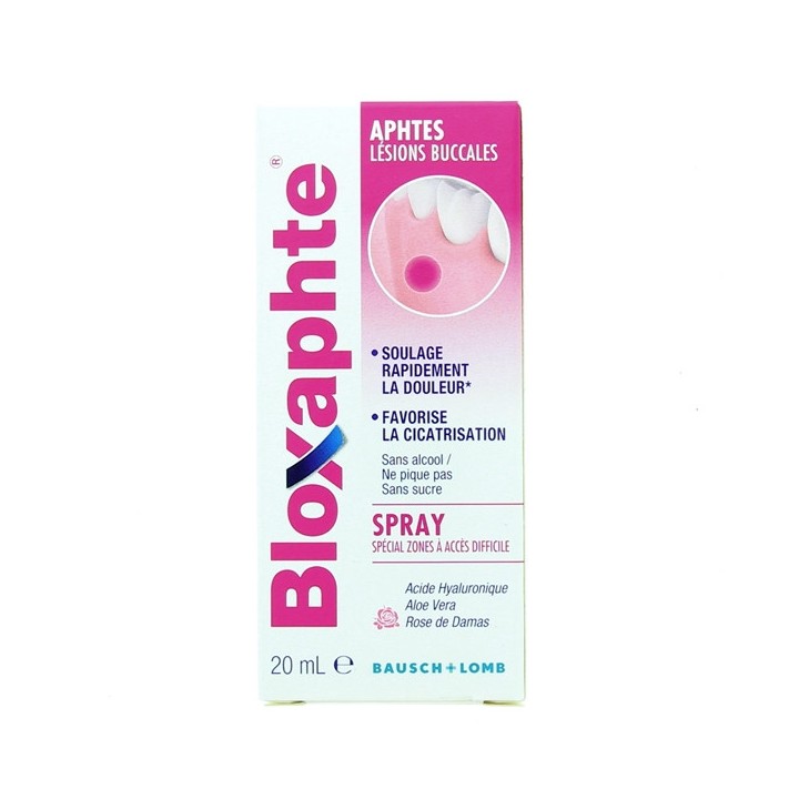 Bloxaphte spray adulte 20ml - Bausch & Lomb - Maux de bouche - Pharmacie en ligne IllicoPharma