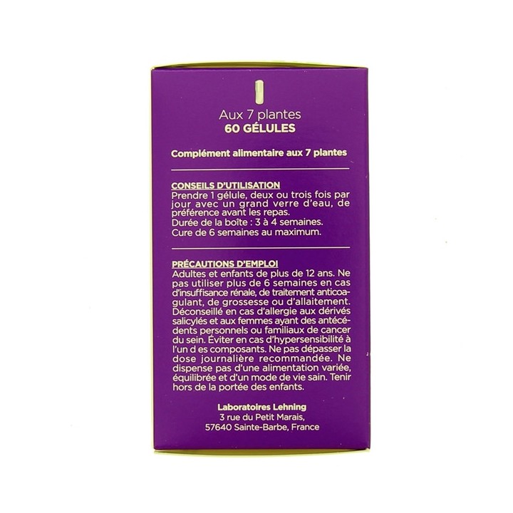 Depuratum Drainage Detox - Lehning - 60 gélules