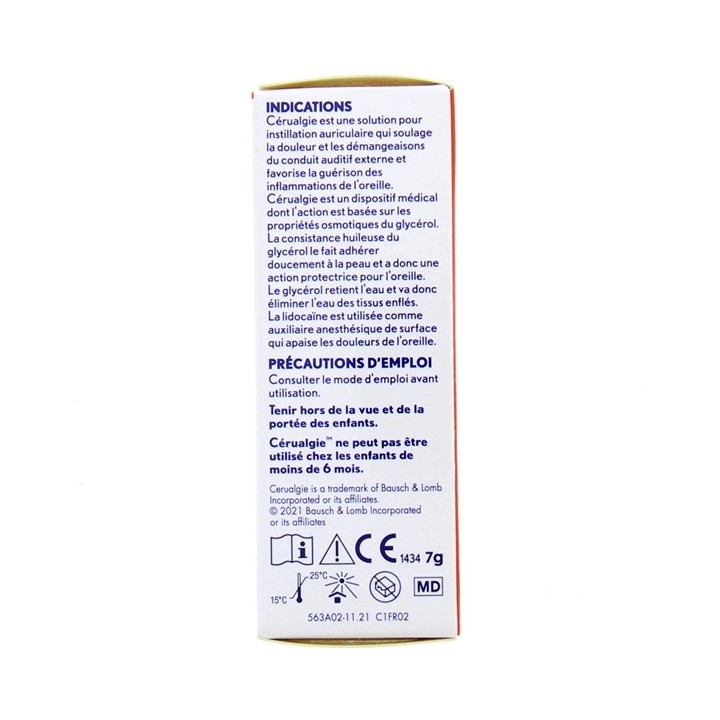 Cérualgie Douleur 7g - Bausch & Lomb - IllicoPharma