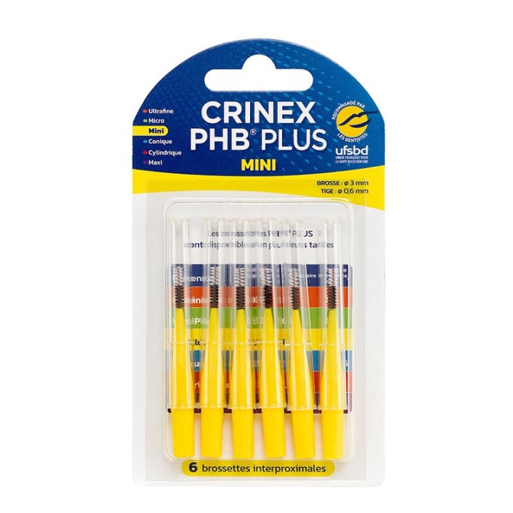 PHB Plus Mini - 6 brossettes interproximales - Crinex - IllicoPharma