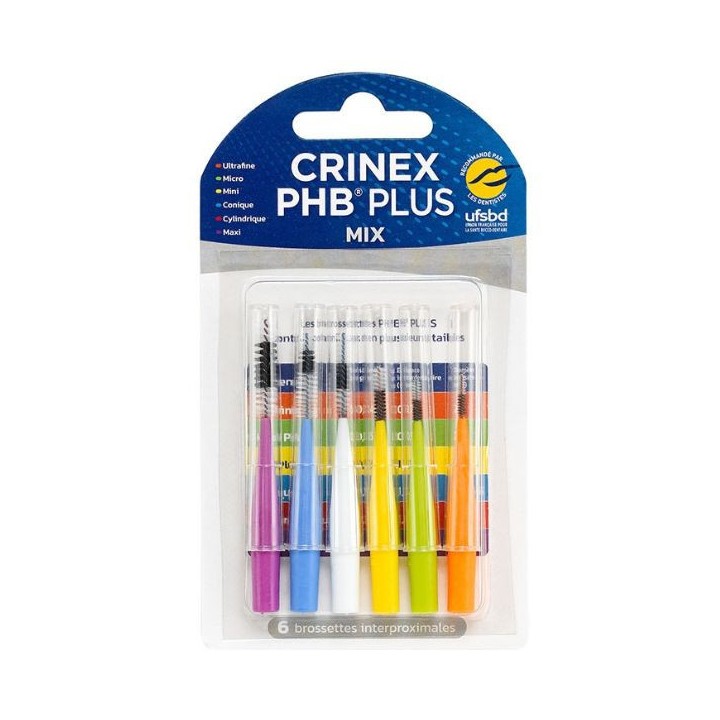 PHB Plus Mix - 6 brossettes interproximales - Crinex - IllicoPharma