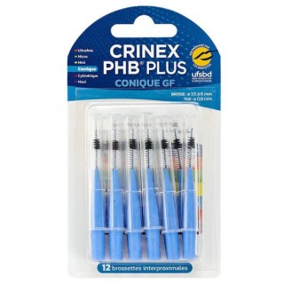 PHB Plus Conique GF - 12 brossettes interproximales - Crinex - IllicoPharma