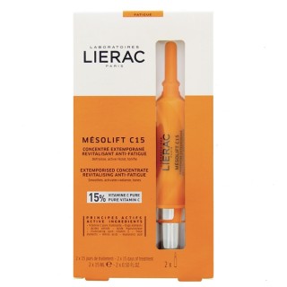 Mésolift C15 Concentré extemporané revitalisant anti-fatigue x2 ampoules Lierac