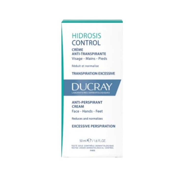 Hidrosis Control Crème Anti-transpirante visage, mains et pieds - 50ml - Ducray