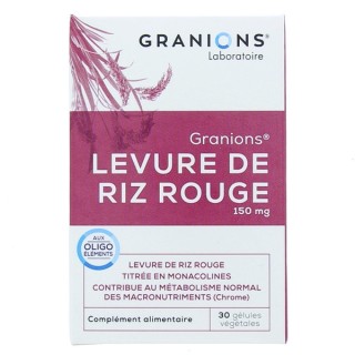 Granions levure de riz rouge - 30 gélules végétales - Troubles féminins et masculins - IllicoPharma
