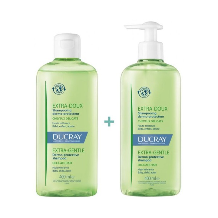 Extra-doux Shampooing Dermo-protecteur - 2x400ml - Ducray - IllicoPharma