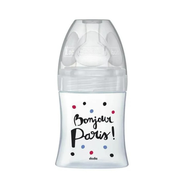 Biberon verre anti-colique Tétine plate Débit 1 Paris 150ml - Dodie - IllicoPharma