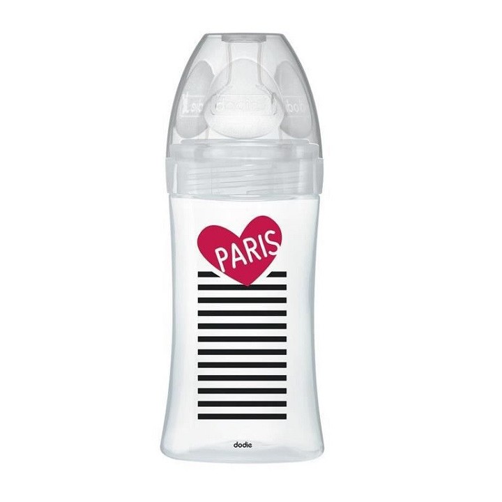 Biberon verre anti-colique Tétine plate Débit 2 Paris 270ml - Dodie - IllicoPharma