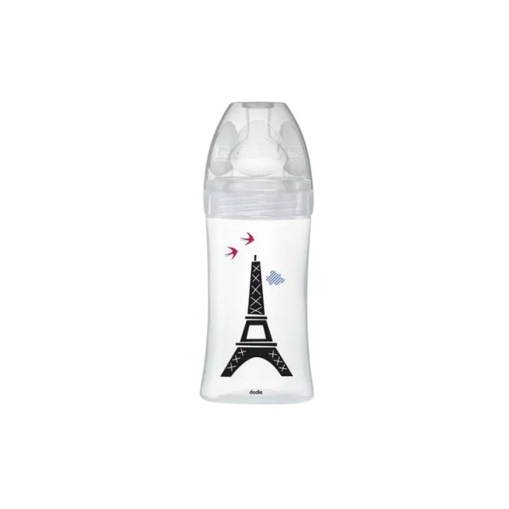 Biberon verre anti-colique Tétine plate Débit 2 Paris 270ml - Dodie - IllicoPharma