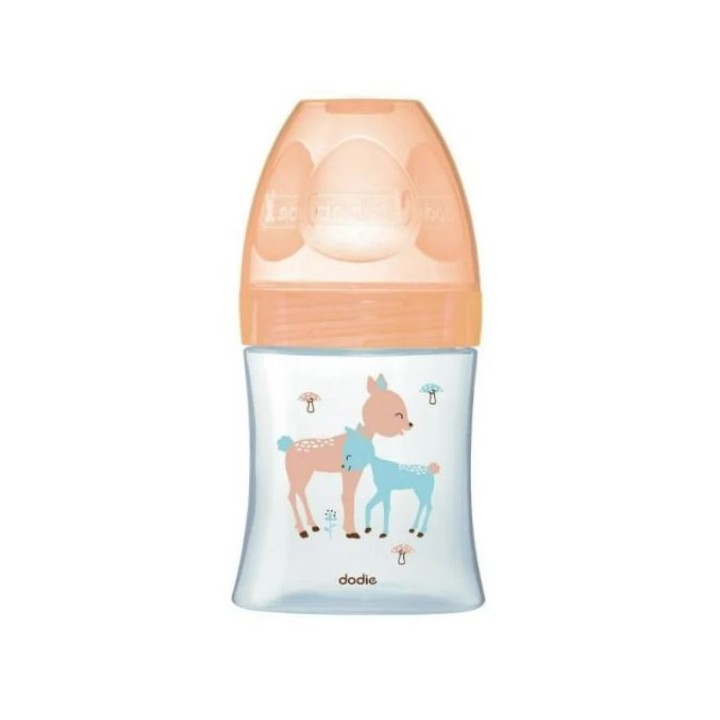 Biberon verre anti-colique Tétine plate Débit 1 Biche 150ml - Dodie - IllicoPharma