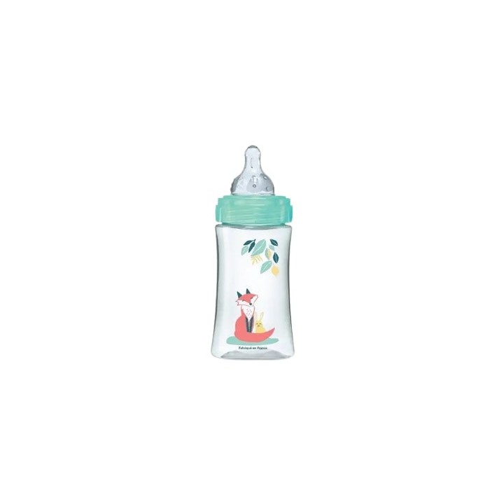 Biberon tétine ronde 3 vitesses débit 2 Lapin Renard 270ml - Dodie - IllicoPharma