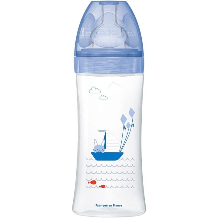 Biberon anti-colique Tétine plate Débit 3 Mer - 330ml - Dodie - IllicoPharma