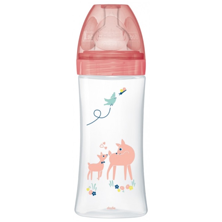 Biberon anti-colique Tétine plate Débit 3 Jardin - 330ml - Dodie - IllicoPharma