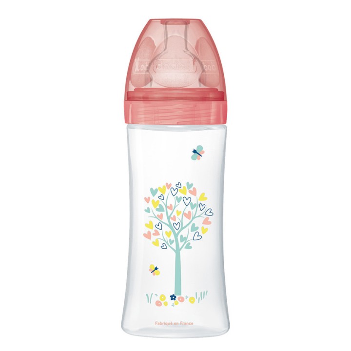 Biberon anti-colique Tétine plate Débit 3 Jardin - 330ml - Dodie - IllicoPharma