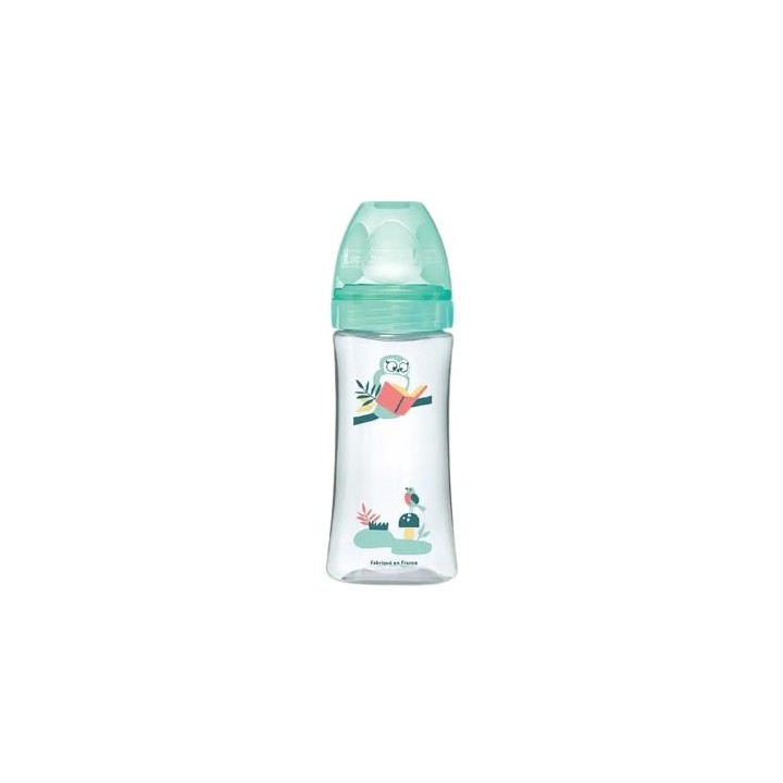 Biberon tétine ronde 3 vitesses débit 3 Vert Forêt - 330ml - Dodie - IllicoPharma